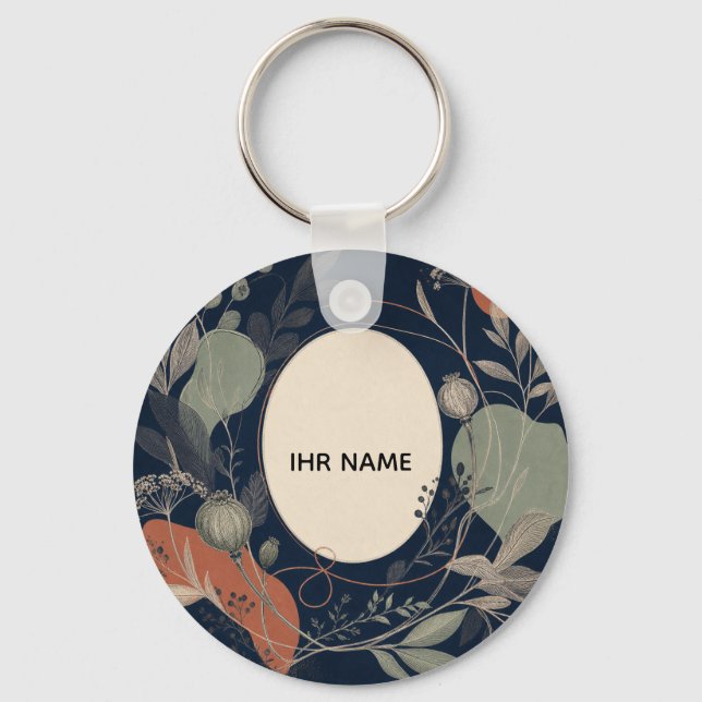 Personalized Keychain – Botanical Name (Front)