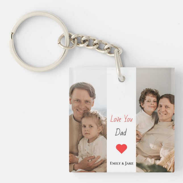 Personalized Keychain | Love You Dad Gift (Front)