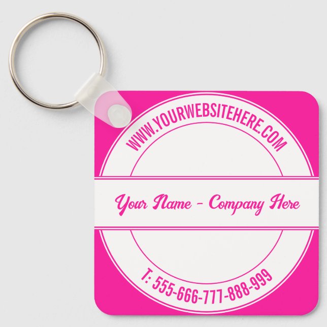 Personalized Keychain Template with Custom Text (Front)
