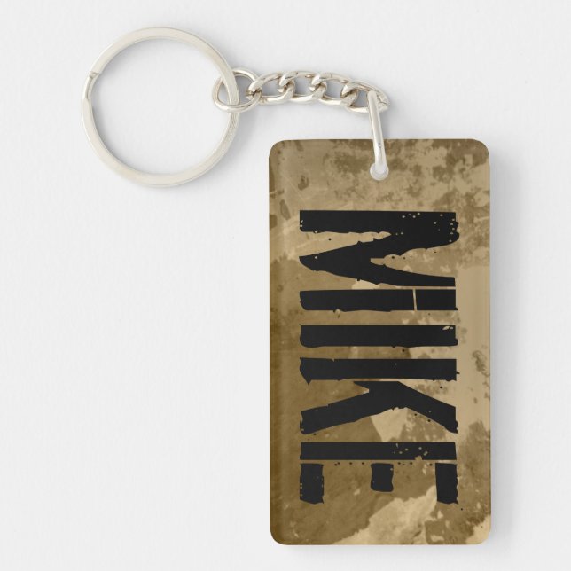 Personalized keychain with name | Distressed look (Front)