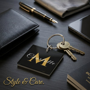 Personalized Keychain with Name & Monogram