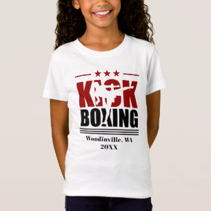 Personalized Kick Boxing Boxer Location Date Name T-Shirt