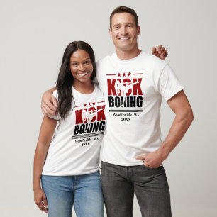 Personalized Kick Boxing Boxer Location Date Name T-Shirt