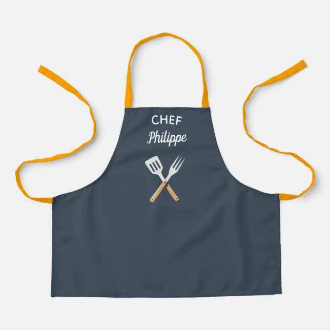 Personalized kid apron, custom name kid apron (Front)