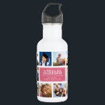 Personalized Kid Child Name Instagram Photos Pink Stainless Steel Water Bottle<br><div class="desc">Modern,  personalized Instagram photo collage water bottle for the best Back to School day Ever. A perfect gift also for a child's birthday! She'll love carrying his favorite people around wherever he goes and it will help ease anxiety over the first day of school. This is the pink version.</div>