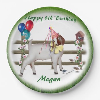 Personalized Kid Goat Theme Birthday Party Plates by getyergoat at Zazzle