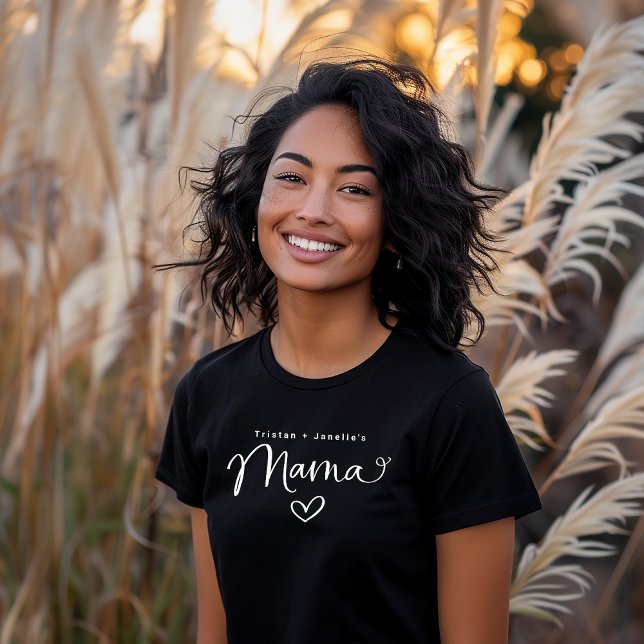 Personalized Kid Names Mama Script T-Shirt (Creator Uploaded)