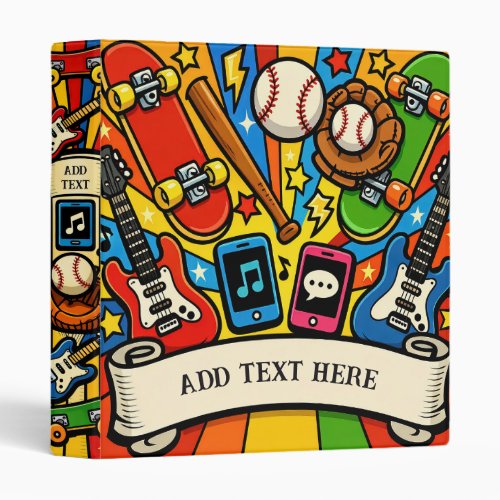 Personalized Kid's 3-Ring Binder