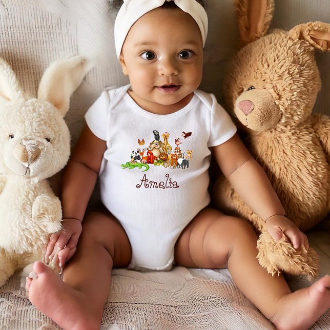 Personalized Kid's animals  Baby Bodysuit (Creator Uploaded)