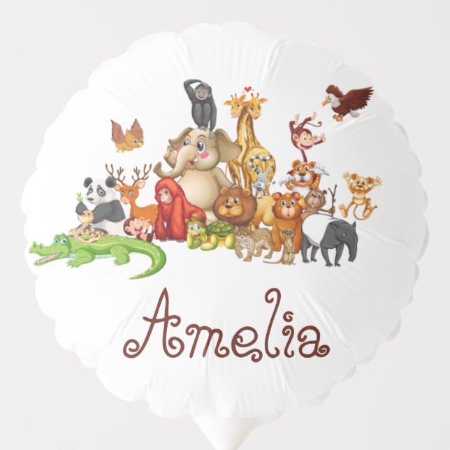 Personalized Kid's animals  Balloon (Front)