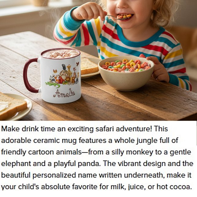 Personalized Kid's animals  Mug (Creator Uploaded)