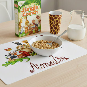 Personalized Kid's animals  Placemat