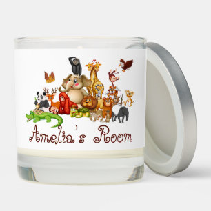 Personalized Kid's animals Scented Candle