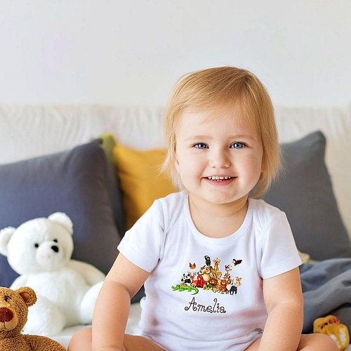 Personalized Kids animals  Toddler T_shirt