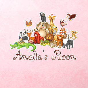 Personalized Kid's animals  Wall Decal