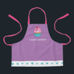Personalized kids apron<br><div class="desc">Lovely apron with a cupcake and heart design. Perfect for little bakers. They'll love wearing this personalised apron while baking! Makes a great birthday or Christmas gift. Customize with name or title.</div>