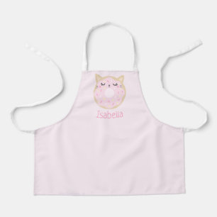 Personalized Kids Apron Cat Donut Baking Apron