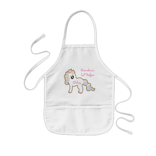 Personalized Kids Apron/Unicorn-Grandma lil Helper Kids' Apron (Front)