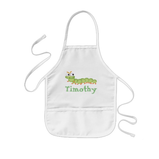 Personalized Kids Apron/Worm Kids' Apron (Front)