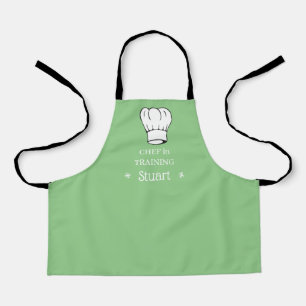 Personalized Kids Aprons -- Chef in Training Sage