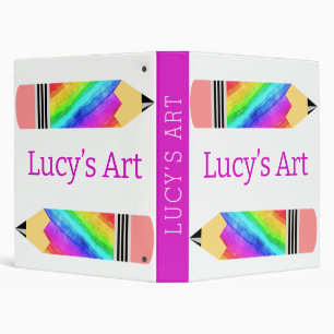 Personalized kids art binder
