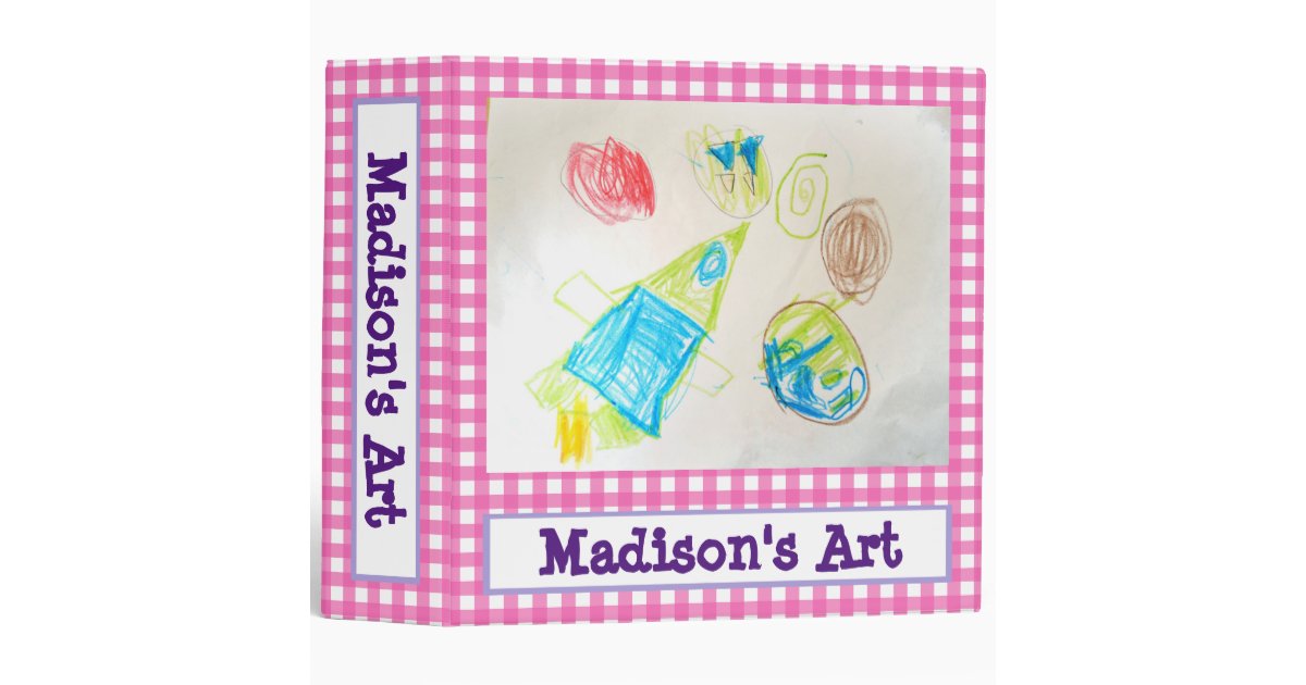 Kids custom artwork art binder