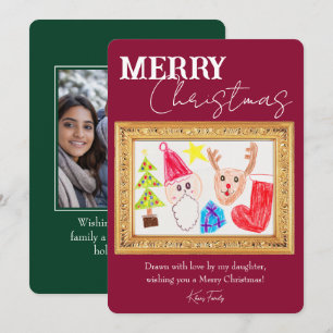 Personalized Kids Art & Photo Holiday Card