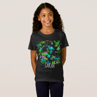 Personalized kids artist paint splatter shirt