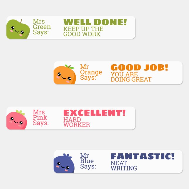Personalized Kids Award stickers (Group)
