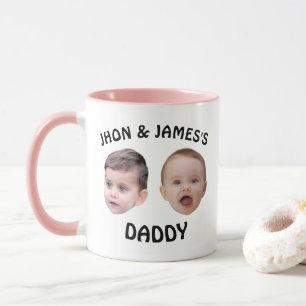 Personalized Kids Baby Face Mug 2 Photos Dad Mug
