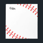 Personalized Kids Baseball Notepad<br><div class="desc">Personalized Kids Baseball Notepad</div>