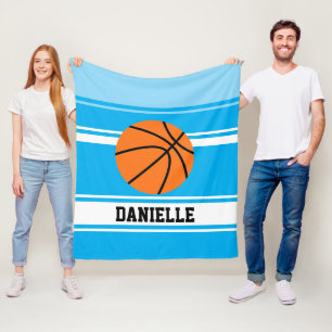 Personalized Kids Basketball Fleece Blanket