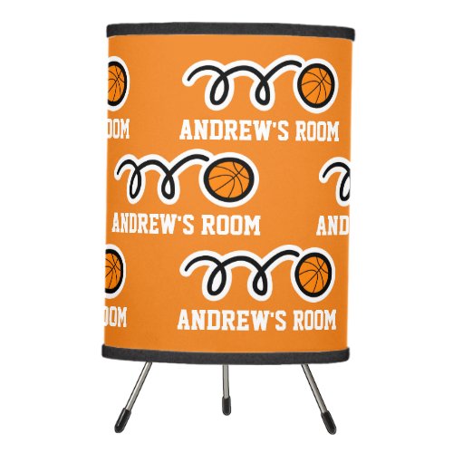 Personalized kids basketball sports table lamp