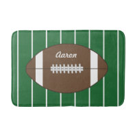 Personalized Kids Bathroom Football Bath Mat Rug