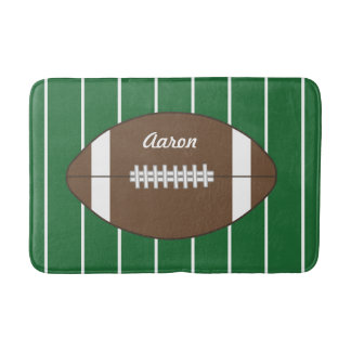 Personalized Kids Bathroom Football Bath Mat Rug
