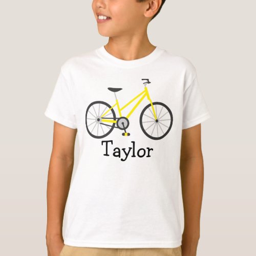 Personalized Kids Bicycle T_shirt