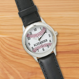 Personalized Kids Boys Baseball Watch