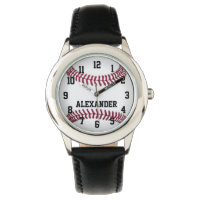 Personalized Kids Boys Baseball Watch