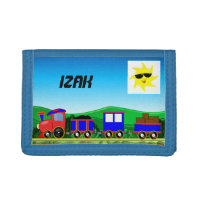PERSONALIZED KIDS BOYS WALLET, TRAIN WALLET