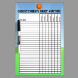 Personalized Kid's Chore/Daily Routine Chart Dry-Erase Board