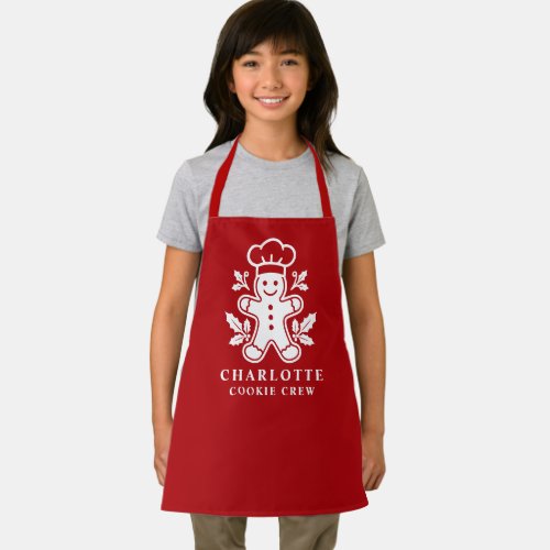 Personalized Kids Christmas Cookie Crew Apron