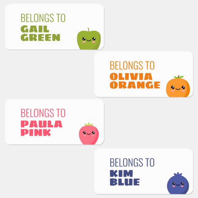 Personalized Kids Clothing Labels (Group)