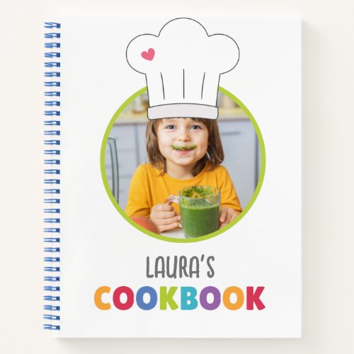 Personalized Kids Cookbook Your Photo  Notebook