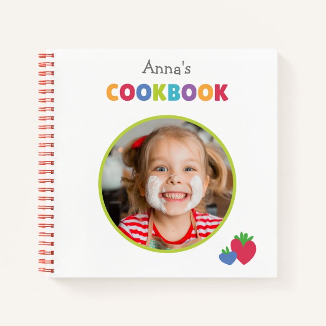 Personalized Kids Cookbook (Your Photo)  Notebook (Front)