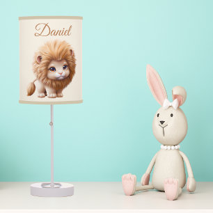 Personalized Kids Cute Animal Baby Lion  Table Lamp