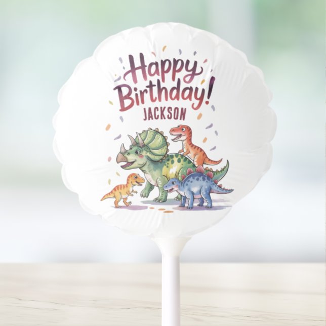 Personalized Kids Dinosaur Birthday Balloon (Creator Uploaded)