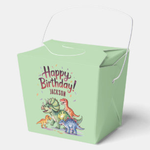 Personalized Kids Dinosaur Birthday Favor Boxes