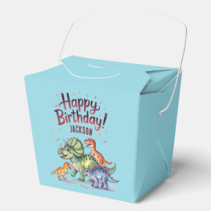 Personalized Kids Dinosaur Birthday Favor Boxes
