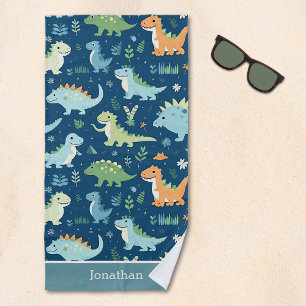 Personalized Kids' Dinosaur – Fun & Customizable Beach Towel