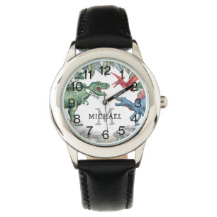 Personalized Kids Dinosaur Name Watch